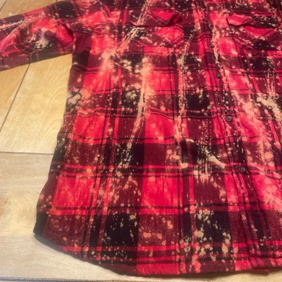 Angry Minnow Co Bleached Buffalo Plaid Soft Brushed Flannel Size XXL “Coffee” - Picture 4 of 16